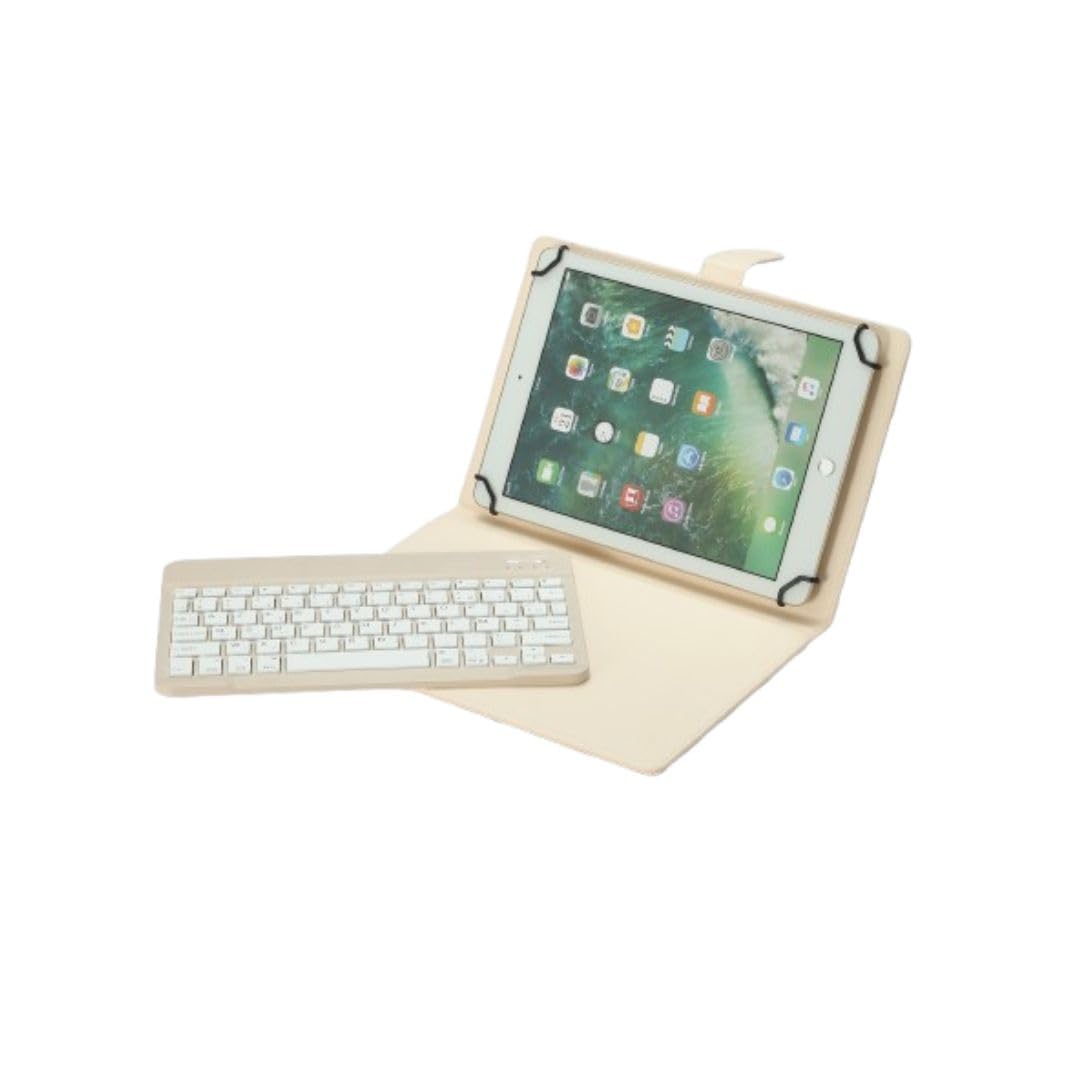 WE WE POP étui tablette avec clavier Bluetooth beige 9–11 pouces AZERTY