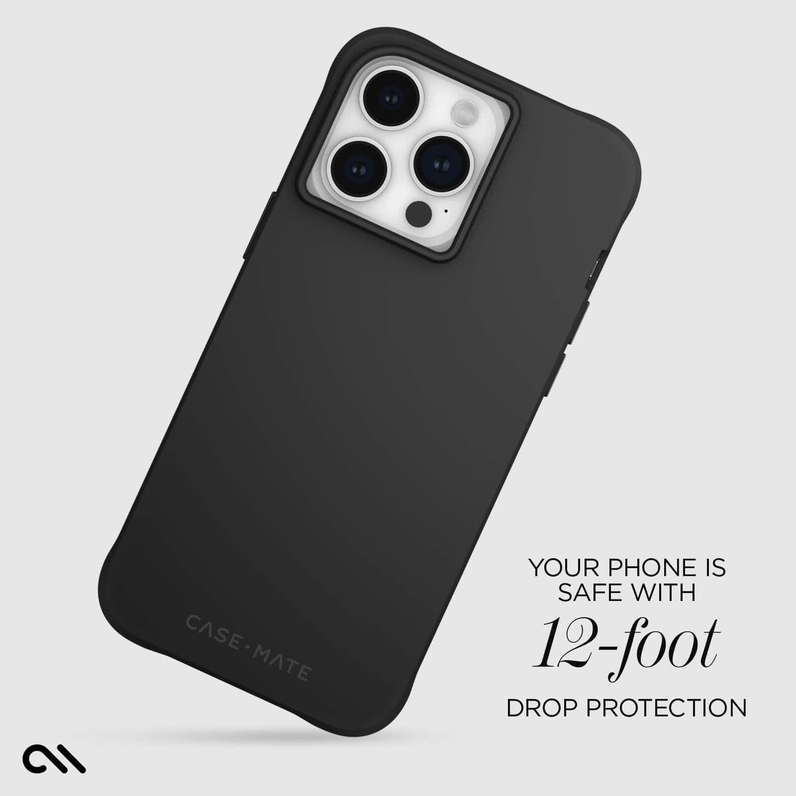 CASE-MATE Phone Cases Tough Black coque iPhone 15 Pro Max noire antichoc