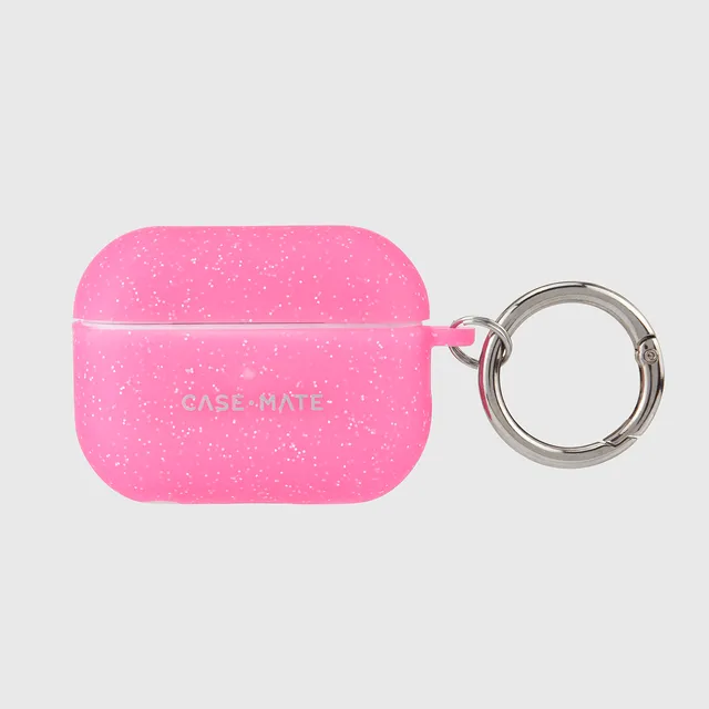CASE-MATE Gelli Pink Sparkle étui AirPods Pro 1 et 2 rose pailleté
