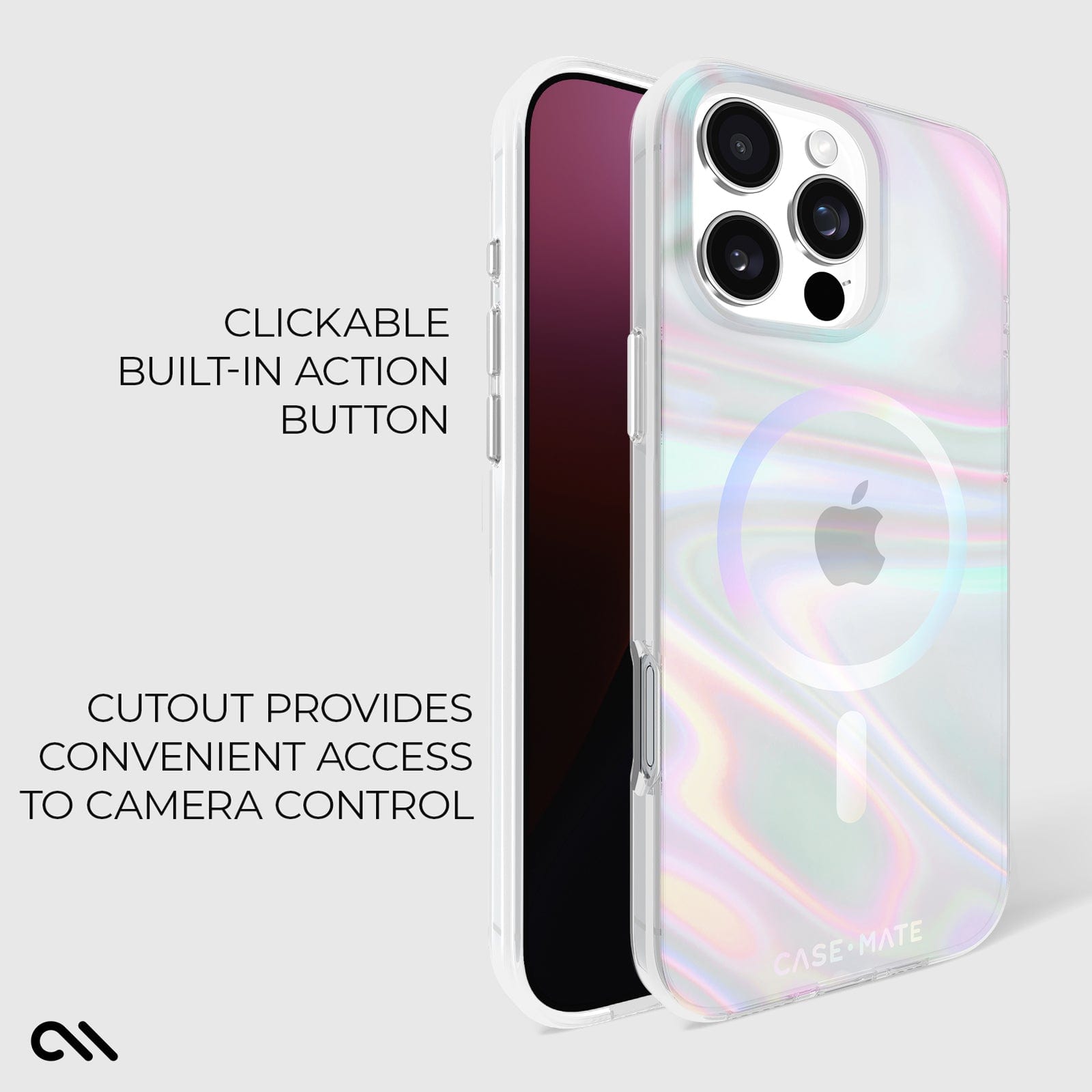 CASE-MATE Phone Cases Soap Bubble MagSafe iPhone 16 Pro Max coque irisée