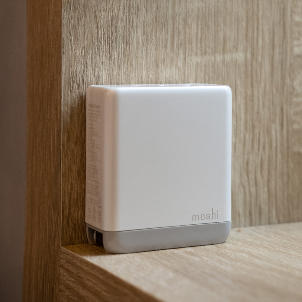 Moshi Chargers Rewind USB-C GaN Charger chargeur 100 W, trois ports