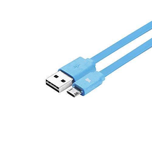 WE Cables câble Micro USB plat réversible 1 m bleu charge rapide