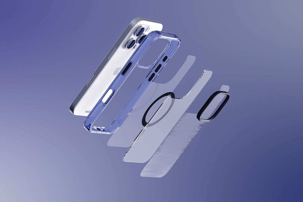 MOSHI Cases iGlaze Transparent Hardshell Case (MagSafe) coque iPhone 16 Pro Mist White