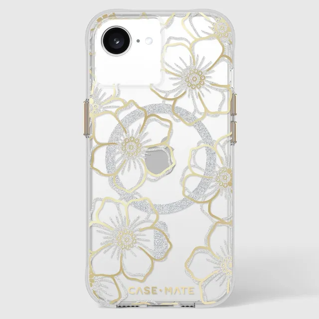 CASE-MATE Phone Cases Floral Gems MagSafe coque iPhone 16e à fleurs