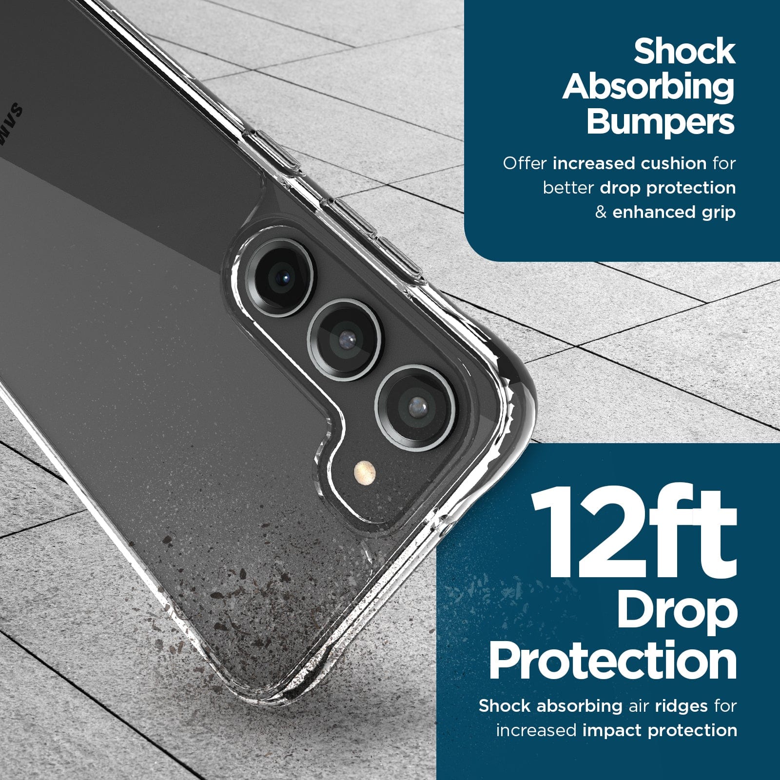 CASE-MATE Phone Cases Tough Clear coque Galaxy S23 Clear, anti-jaunissement et antichute 3,6 m