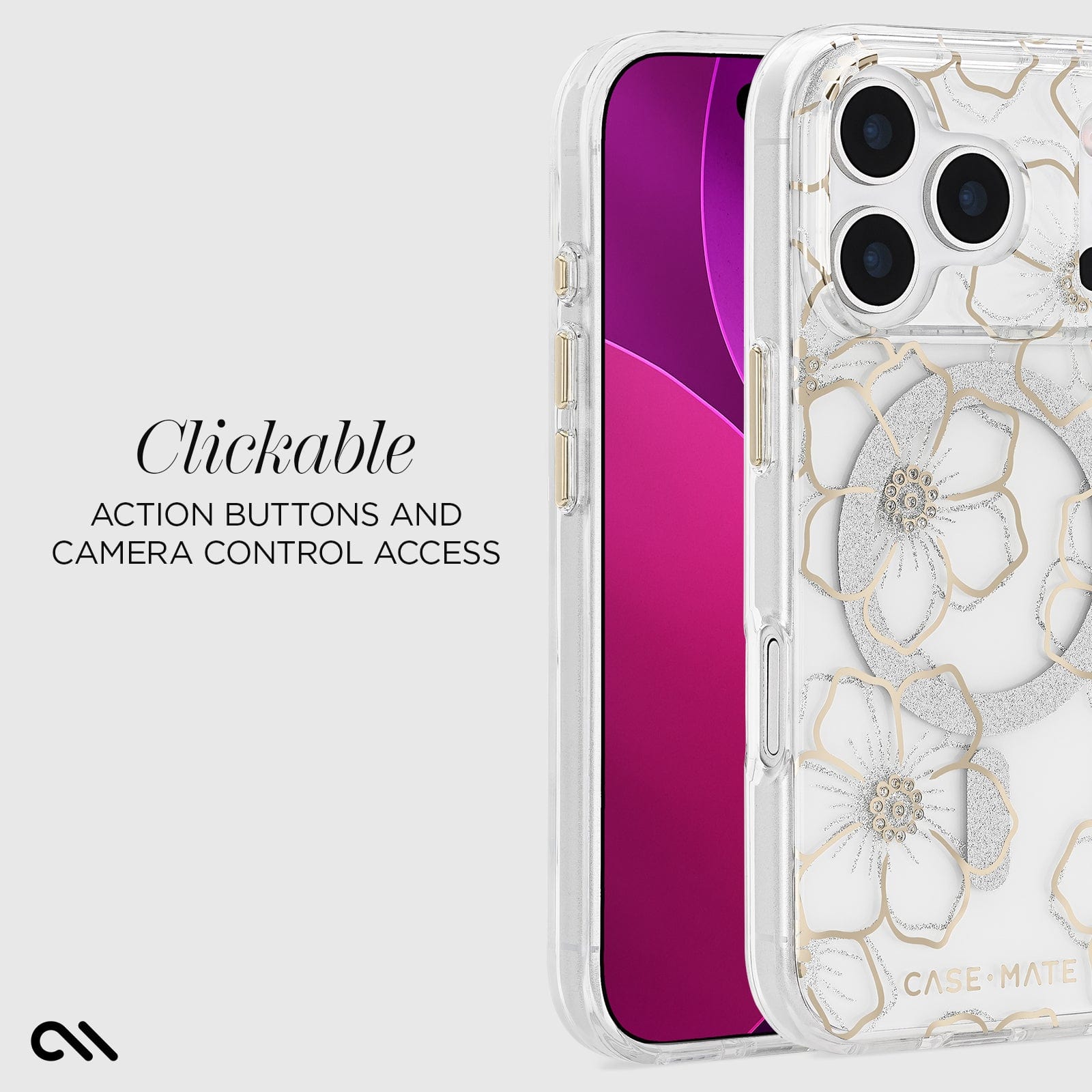 CASE-MATE Phone Cases Floral Gems MagSafe coque iPhone 17 Pro