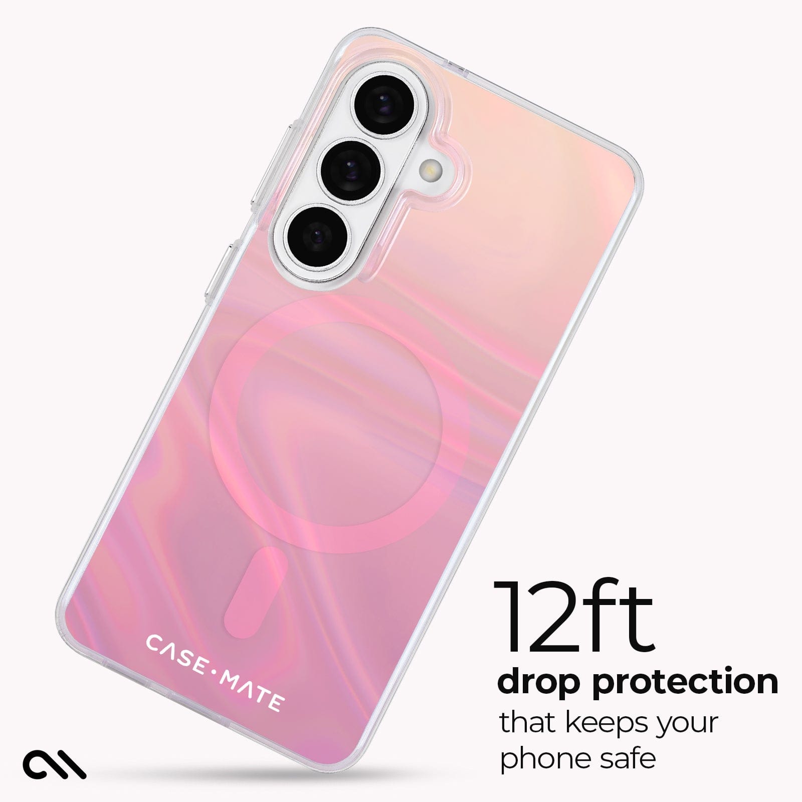 CASE-MATE Phone Cases Peach Soap Bubble with Magnet coque Galaxy S26 pêche irisée