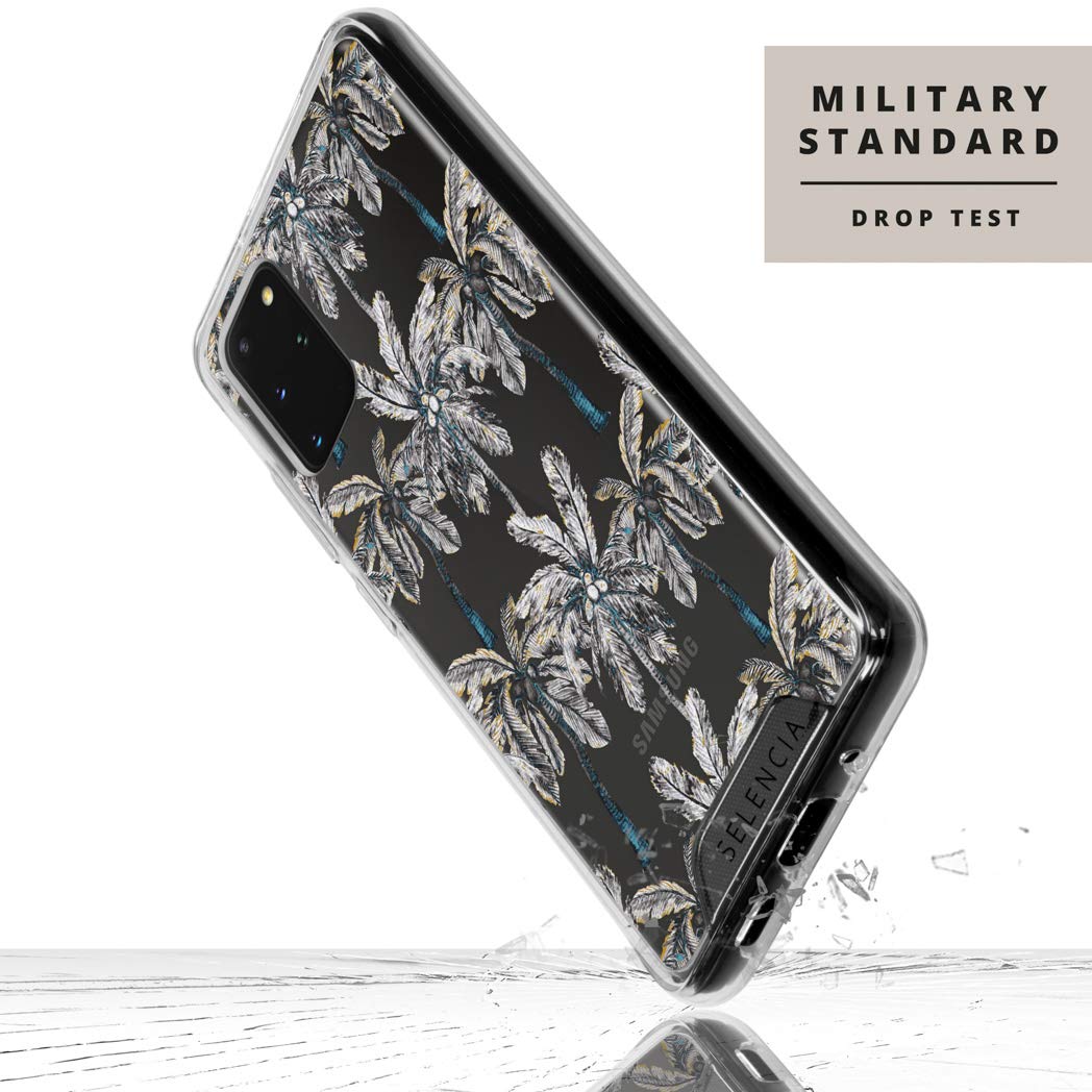 SELENCIA Coque arrière Zarya Feathers Samsung Galaxy A50/A30s Samsung Galaxy S20+ Palmtree antichoc