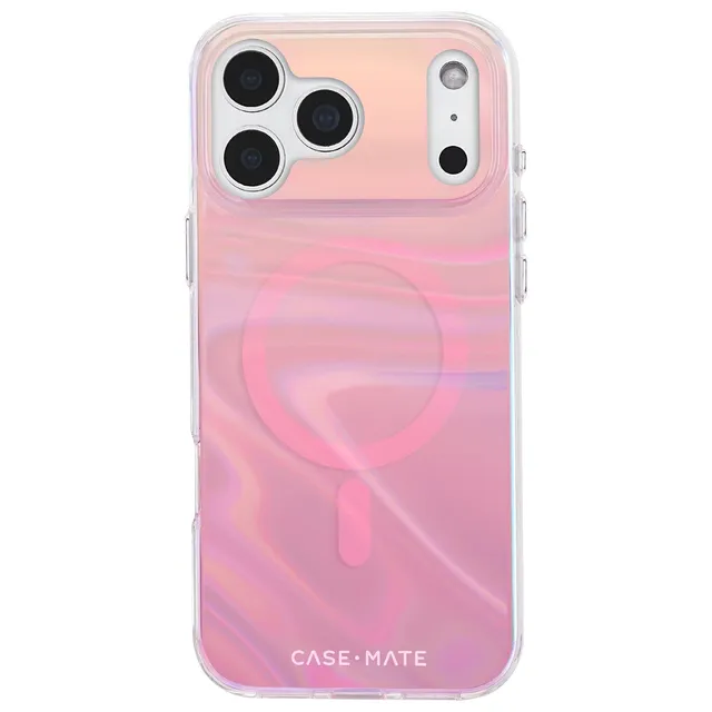 CASE-MATE Phone Cases Peach Soap Bubble® MagSafe coque iPhone 17 Pro Max irisée