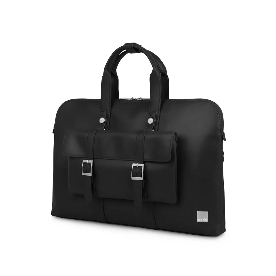MOSHI Treya Treya Laptop Briefcase serviette ordinateur Caramel Brown cuir vegan