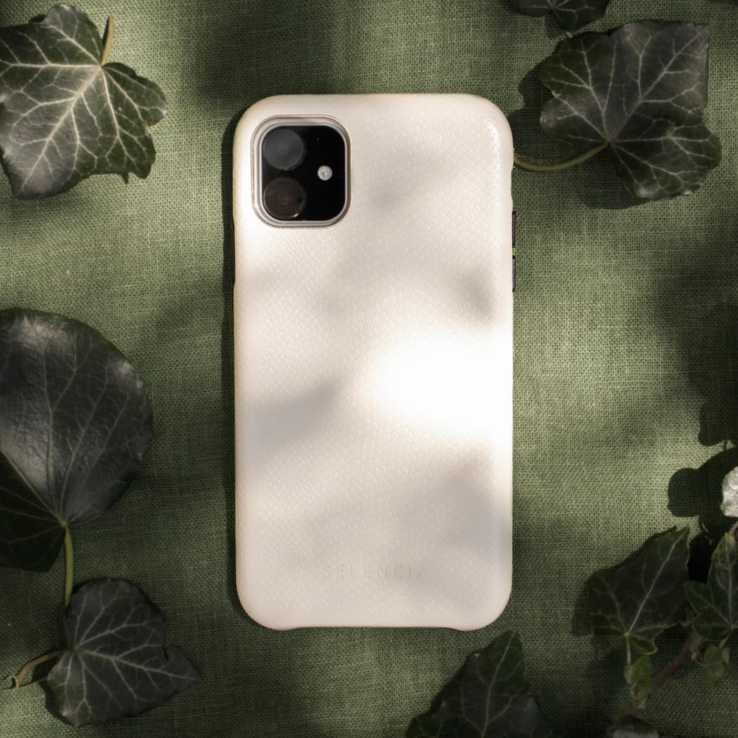 SELENCIA Gaia coque arrière iPhone 11 blanc aspect serpent