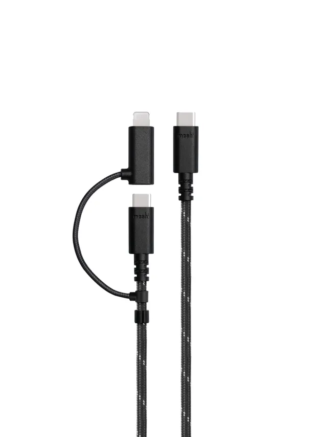 Moshi Cables and Adapters 2-in-1 USB-C to USB-C & Lightning Cable (1M) câble 1 m noir 60 W