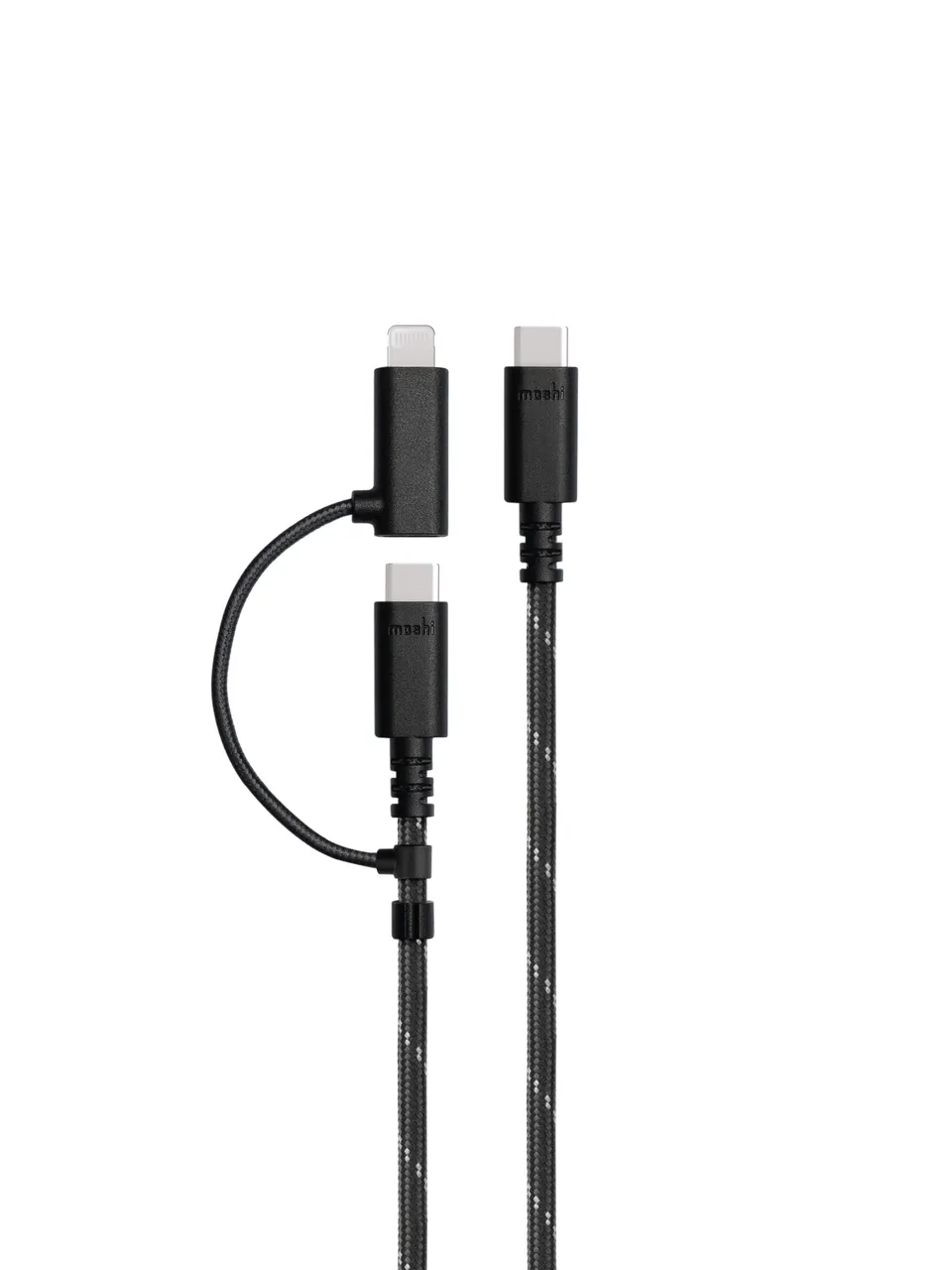 Moshi Cables and Adapters 2-in-1 USB-C to USB-C & Lightning Cable (1M) câble 1 m noir 60 W