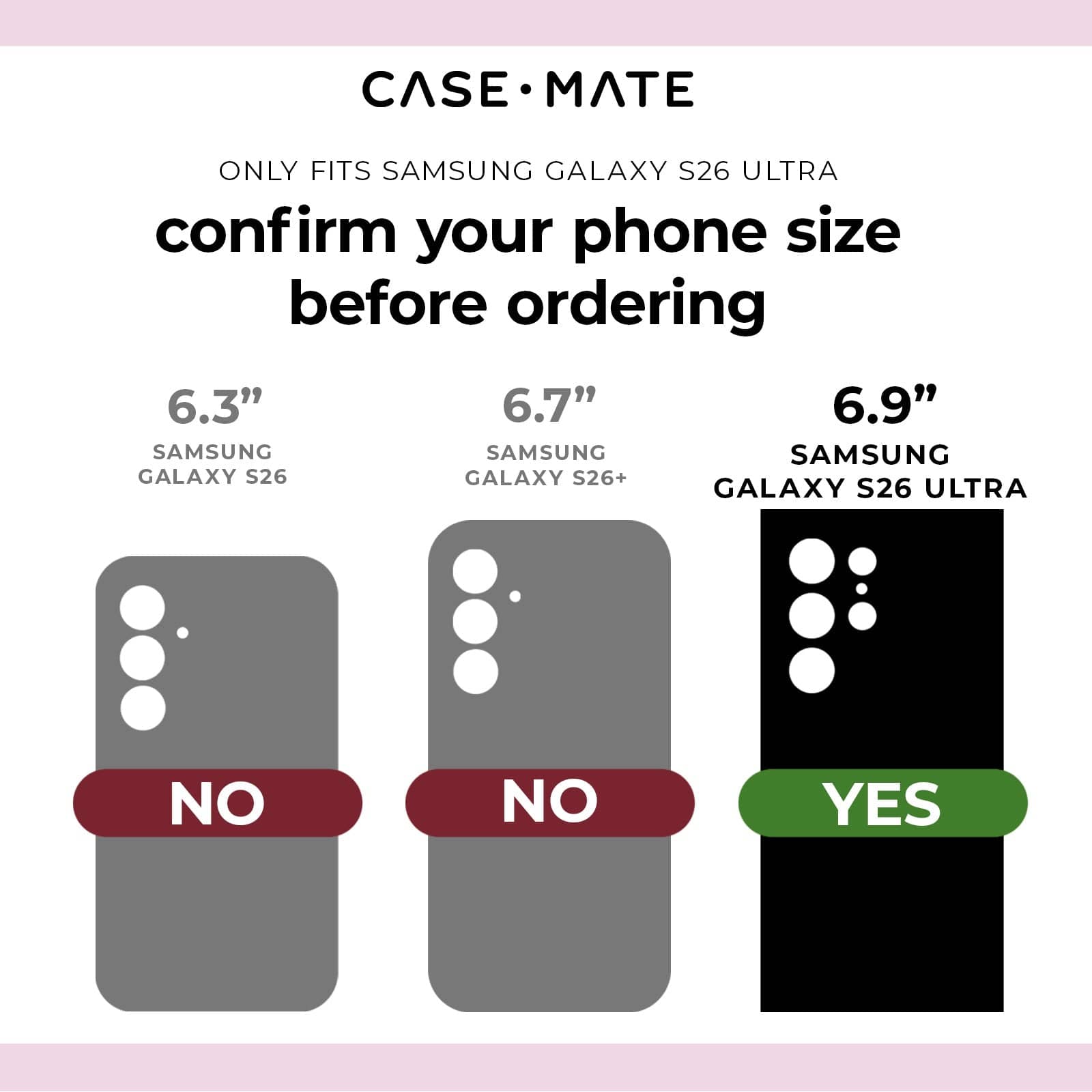 CASE-MATE Lens Protector protection objectif Galaxy S26 Ultra noire verre trempé