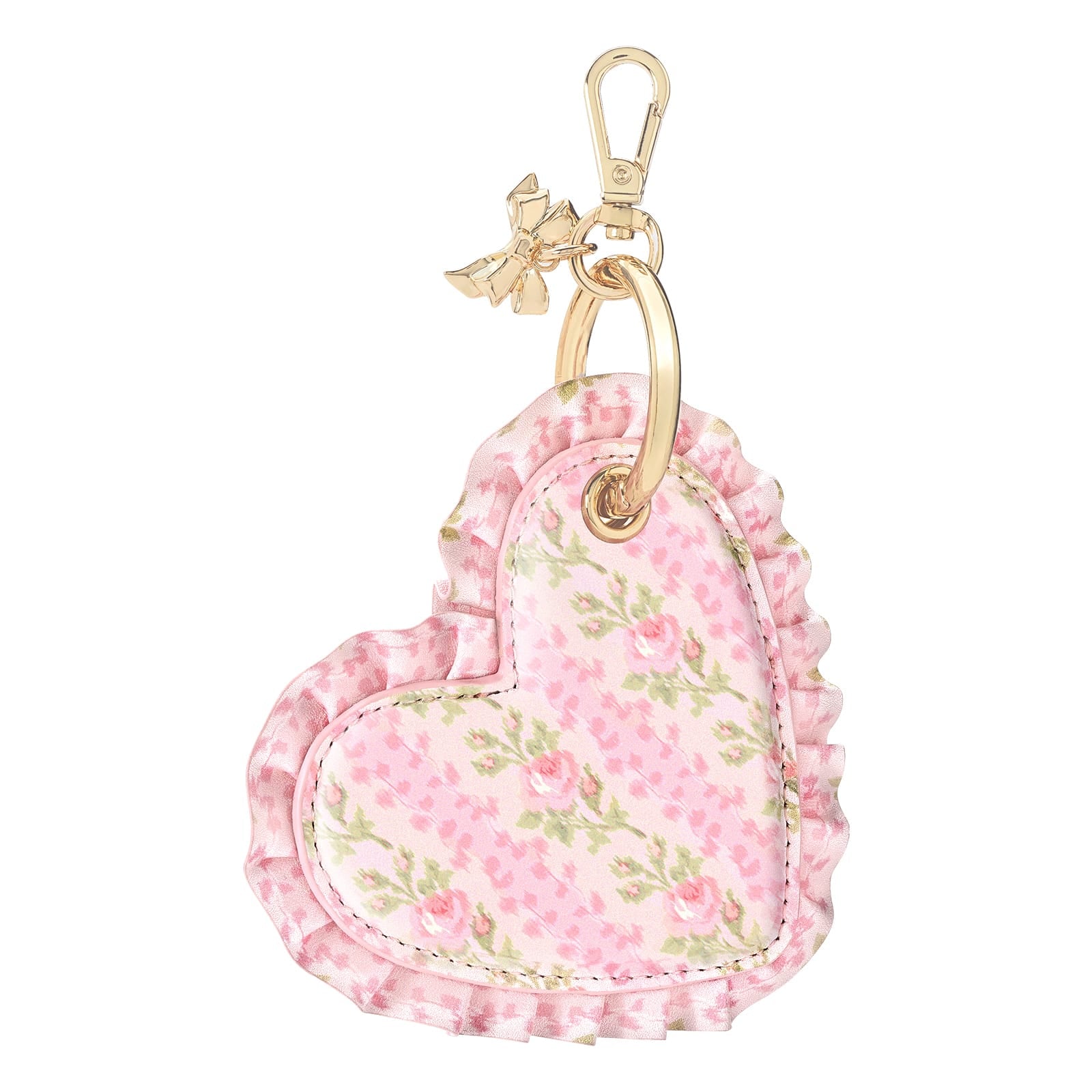 CASE-MATE x LoveShackFancy Ruffled Heart AirTag Keychain Charm porte-clés AirTag