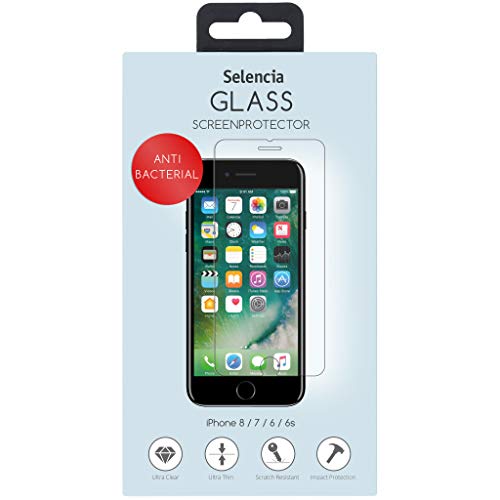 SELENCIA Protection d’écran en verre trempé antibactérien iPhone 11 Pro/Xs/X