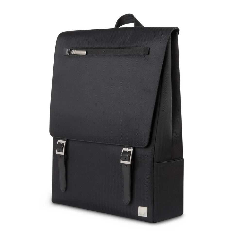 MOSHI Bags Helios Lite Slim Laptop Backpack sac à dos Herringbone Gray 13 pouces résistant aux intempéries