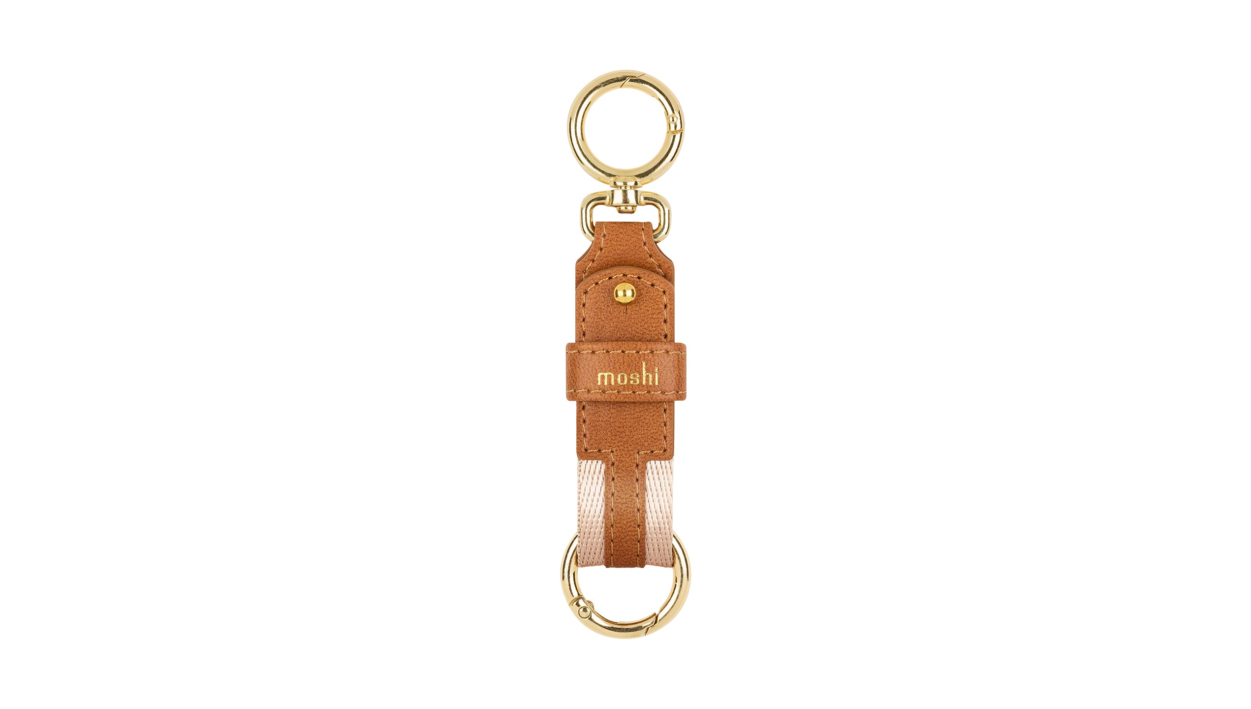 MOSHI Card Holders and Keychains Vegan Leather Key Ring porte-clés Noir ardoise