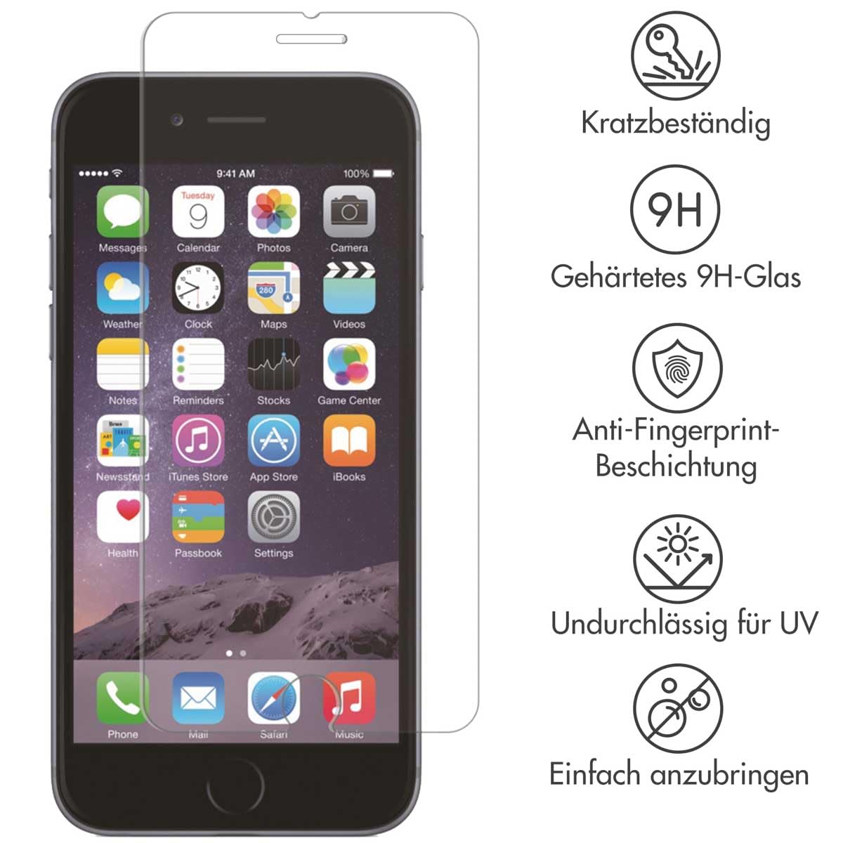 SELENCIA Protection d’écran iPhone SE 2022/2020 verre trempé 9H