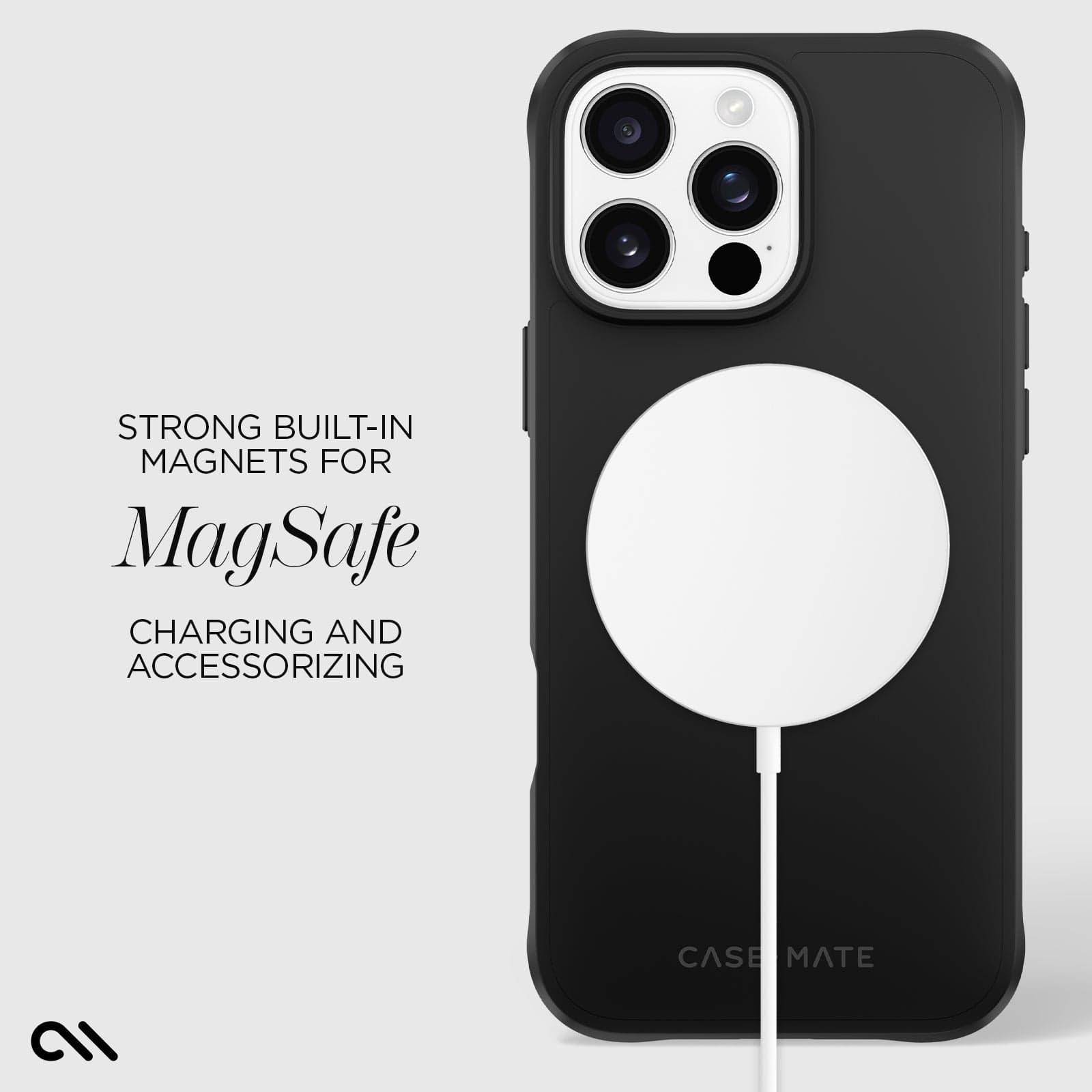 CASE-MATE Phone Cases Tough Black MagSafe coque iPhone 16 Pro Max noire antichoc