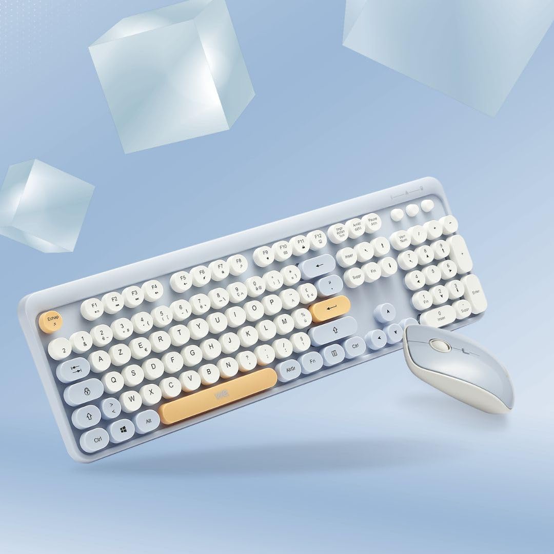 WE WE POP clavier souris sans fil bleu pavé numérique piles incluses
