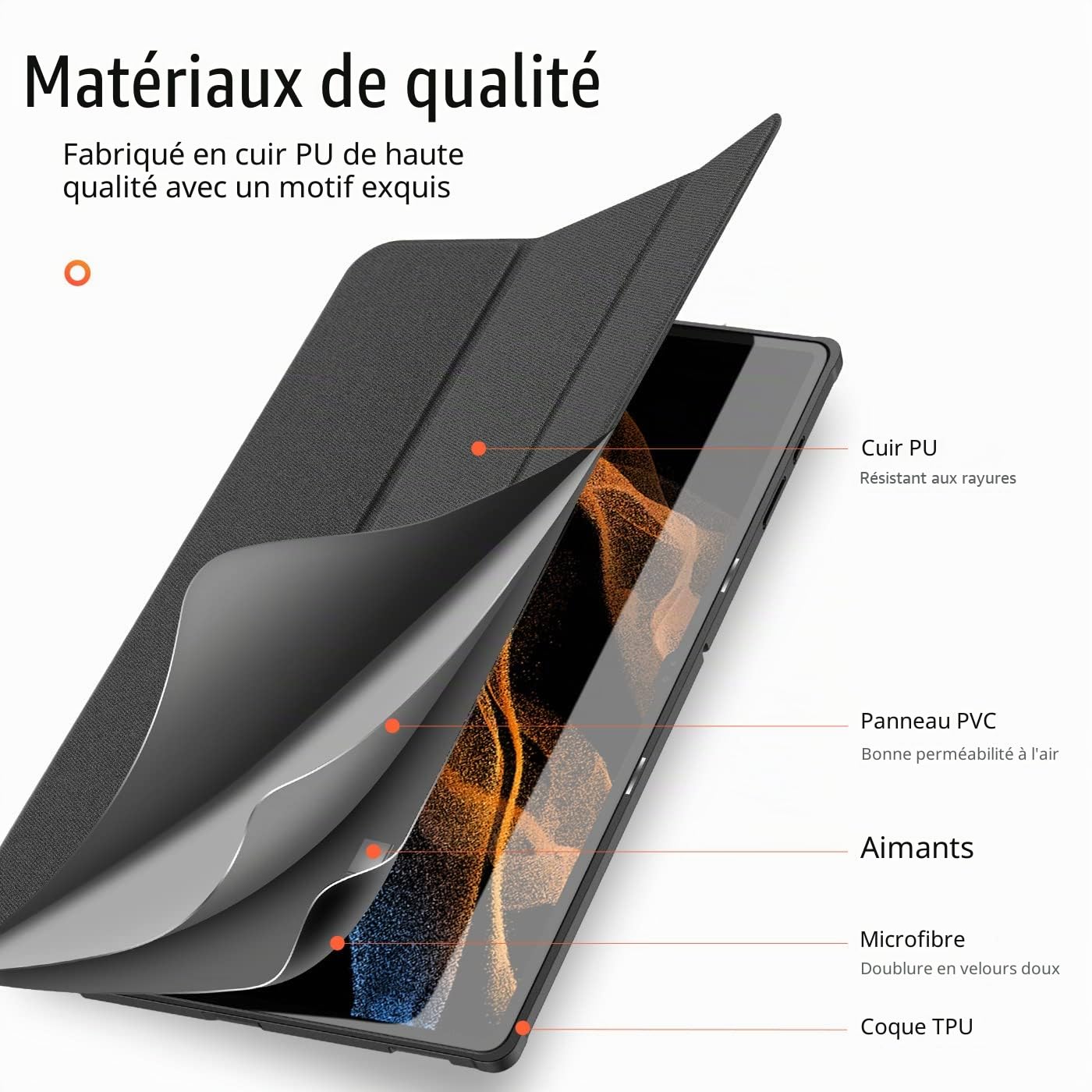 Dux Ducis Domo Series coque Galaxy Tab Ultra 14,6 pouces noire
