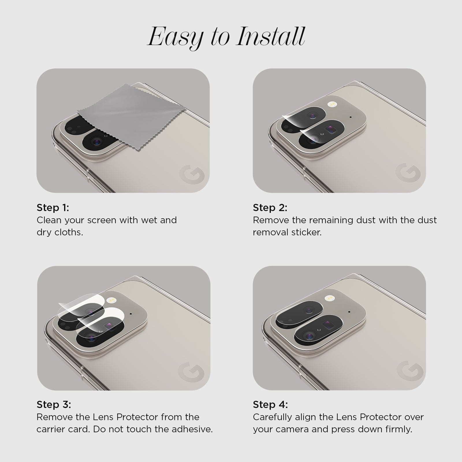 CASE-MATE Glass Camera Lens Protector verre Pixel 9 Pro Fold transparent