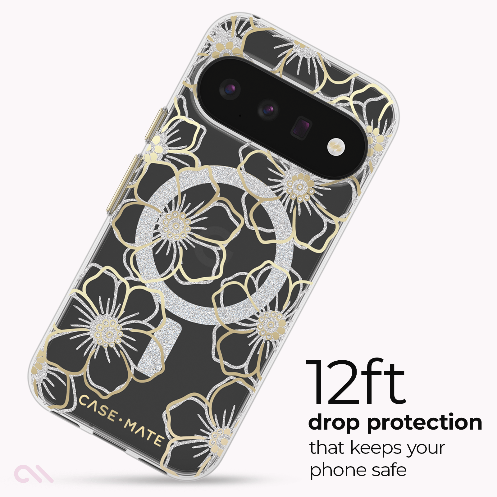CASE-MATE Phone Cases Floral Gems with Magnet coque Pixel 11 Floral Gems antichoc