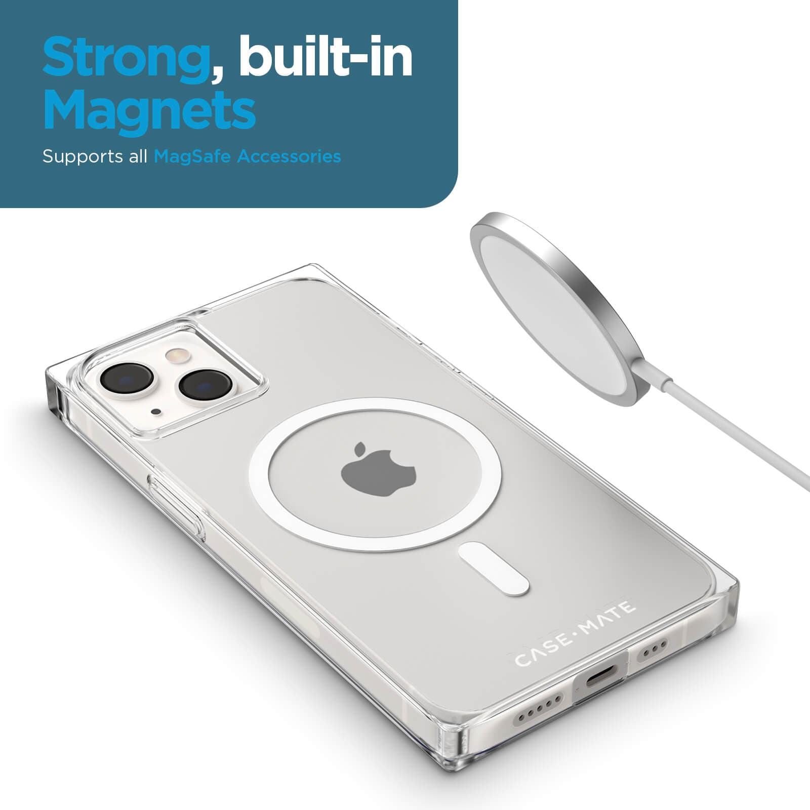 CASE-MATE BLOX Clear MagSafe iPhone 14 Plus coque transparente aimantée