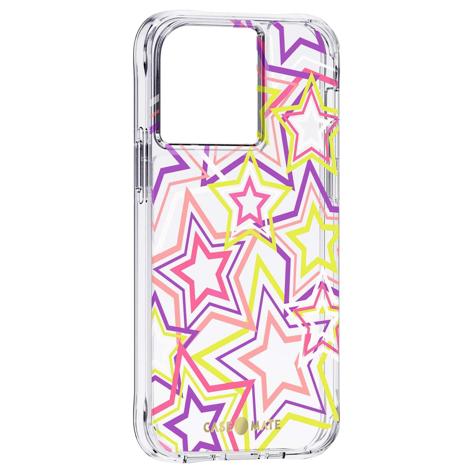 CASE-MATE Phone Cases Neon Stars coque iPhone 13 Pro multicolore