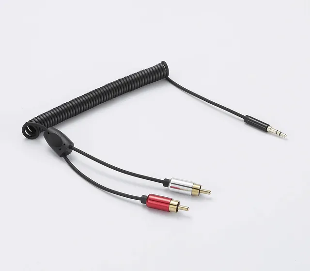 WE Cables Câble Jack 3,5 mm vers 2 RCA mâles 1 m audio stéréo