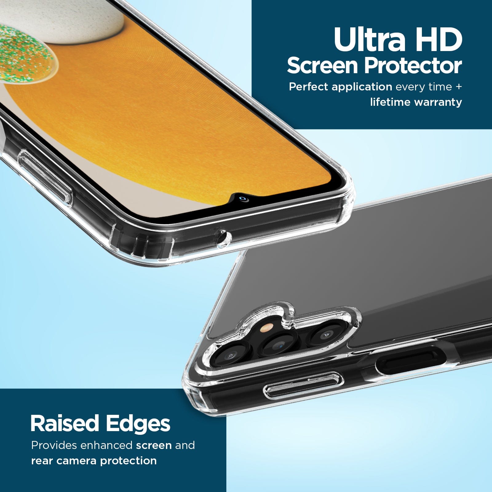 CASE-MATE Phone Cases Tough Clear Case + Screen Protector coque Galaxy A14 5G transparente
