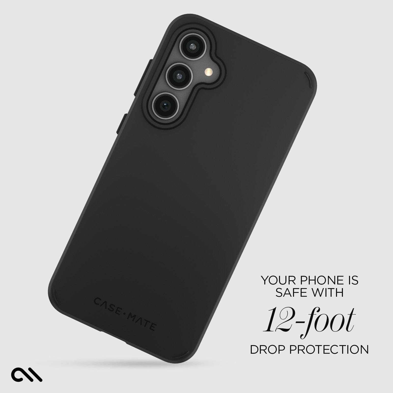 CASE-MATE Phone Cases Tough Black Case + Screen Protector coque Galaxy S23 FE noire antichute