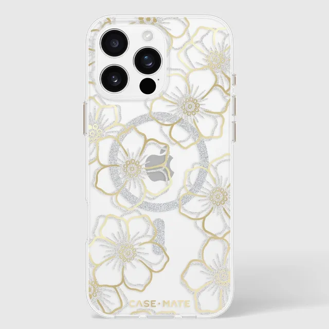 CASE-MATE Phone Cases Floral Gems MagSafe coque iPhone 16 Pro Max à fleurs