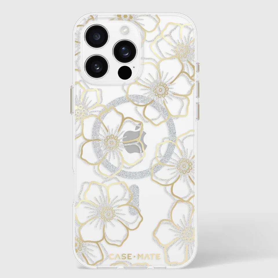 CASE-MATE Phone Cases Floral Gems MagSafe coque iPhone 16 Pro Max à fleurs