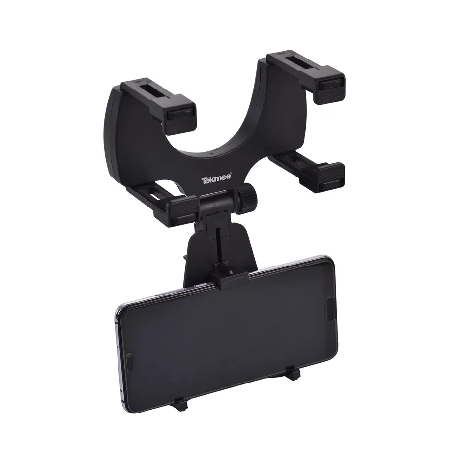Tekmee Supports de téléphone support rétroviseur voiture pliable 360°
