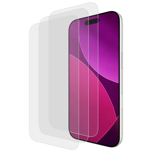 CASE-MATE Screen Protectors Easy Apply Glass Screen Protector verre iPhone 17 3 pièces