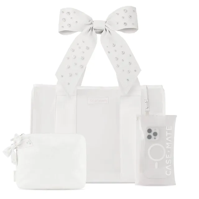 CASE-MATE Bundles The Crinkle Jelly Bundle Ivory Pearl sac et trousse