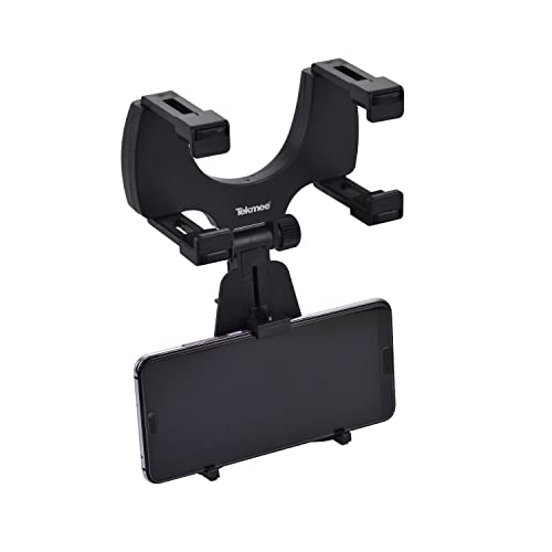 Tekmee Supports de téléphone support rétroviseur voiture pliable 360°