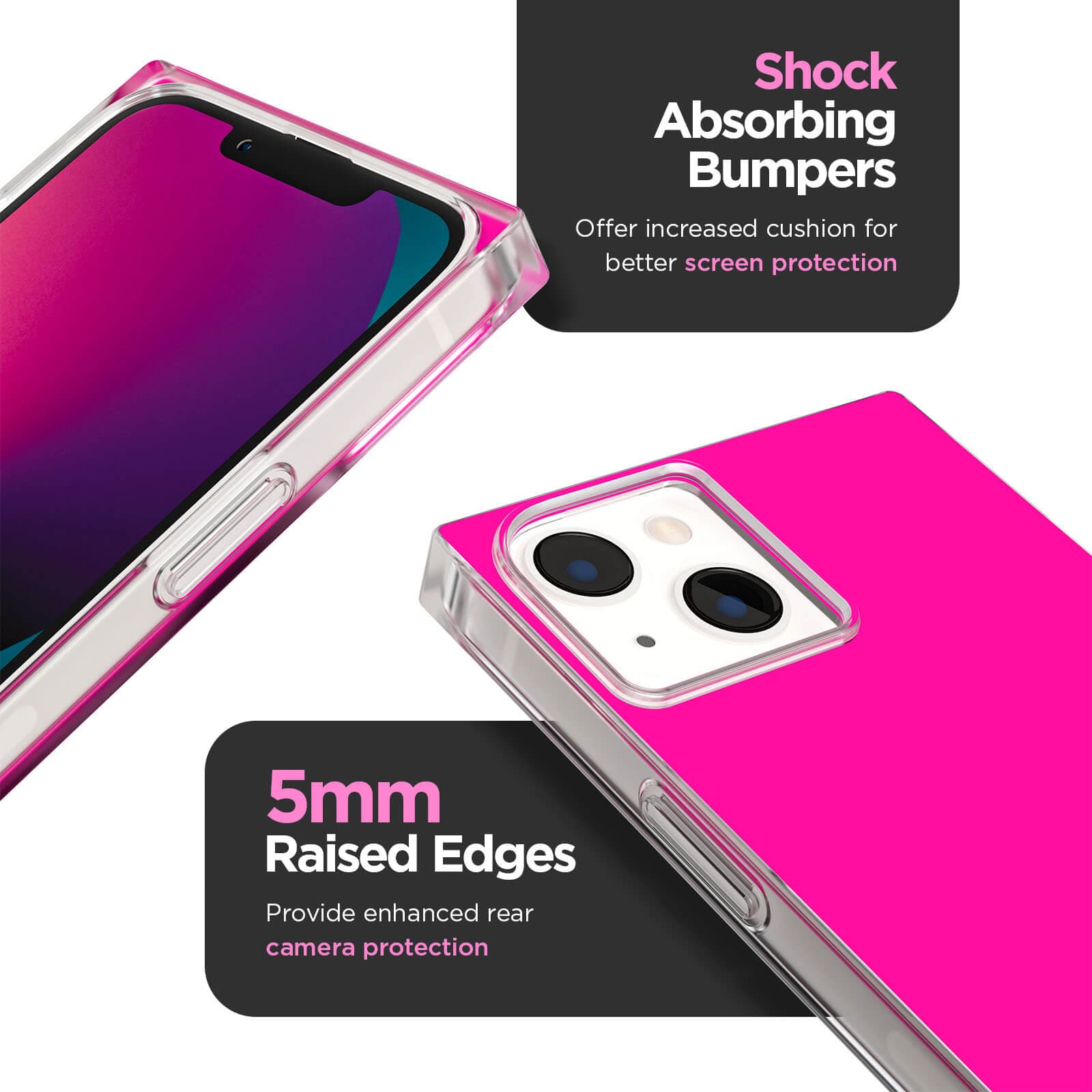CASE-MATE Phone Cases BLOX Neon Watermelon MagSafe coque iPhone 14 Plus rose vif
