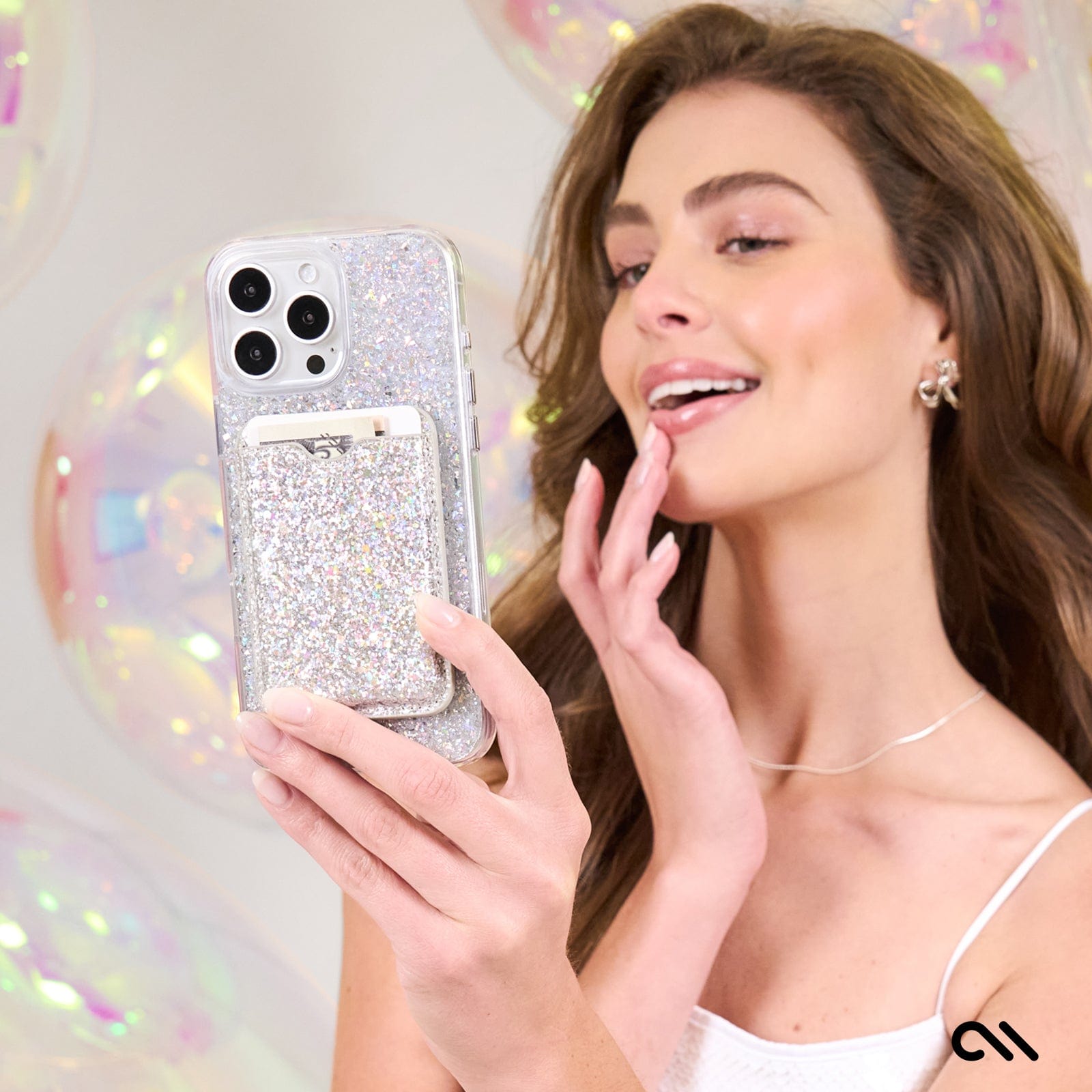 CASE-MATE Phone Cases Twinkle Disco MagSafe coque iPhone 16 Pro pailletée