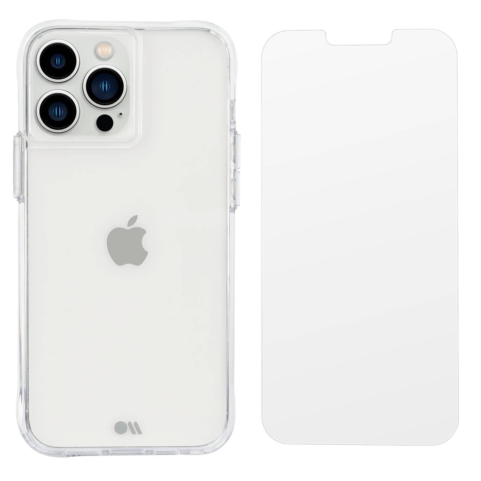 CASE-MATE Phone Cases Tough Clear Case + Screen Protector coque iPhone 13 Pro Max transparente antichute