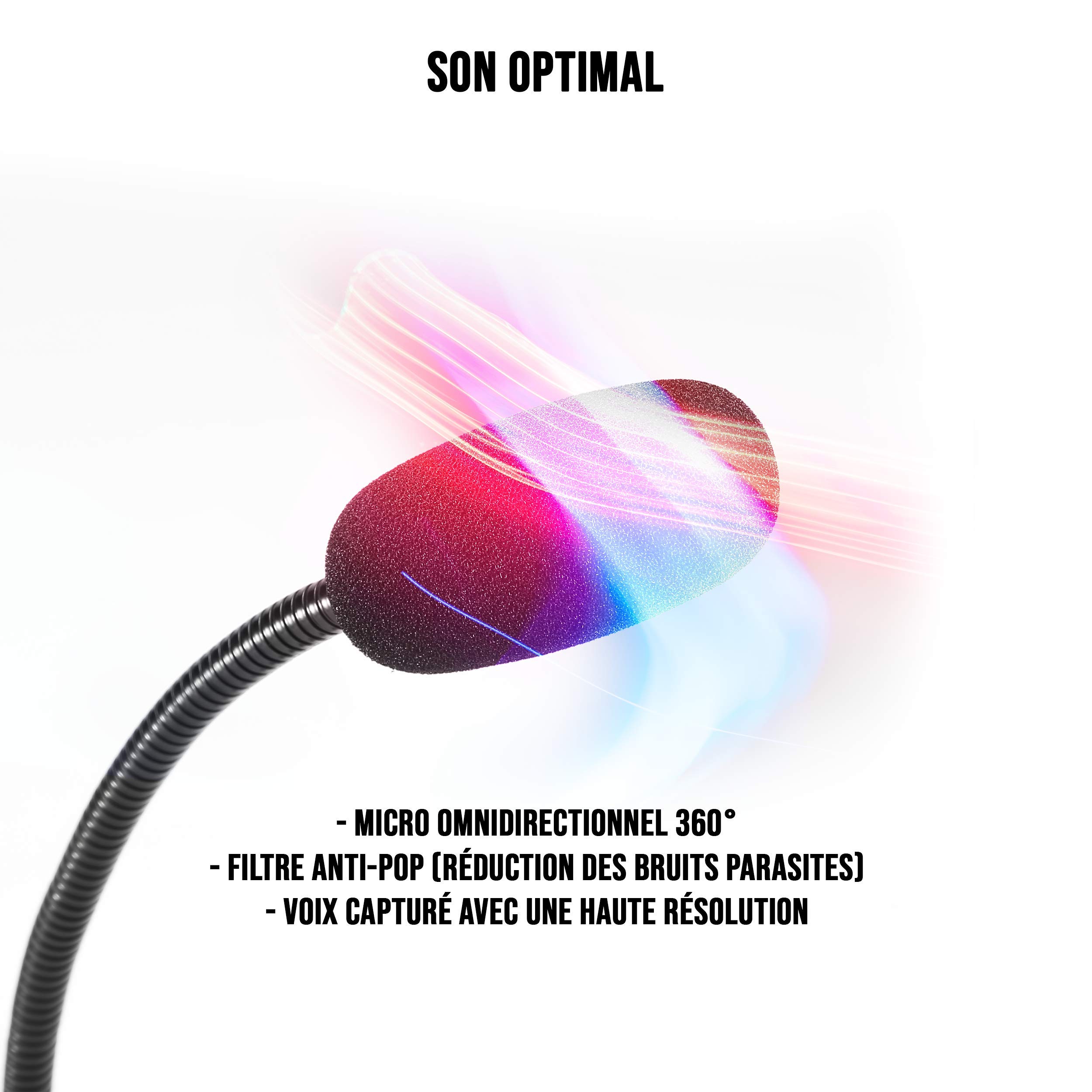 WE GAMIUM WEGMICGAM microphone gaming USB RGB 15 modes