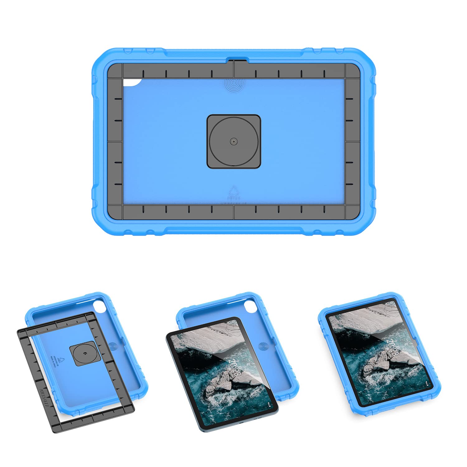 Dux Ducis Panda Series coque Nokia T20 10,4 pouces bleue EVA avec poignée