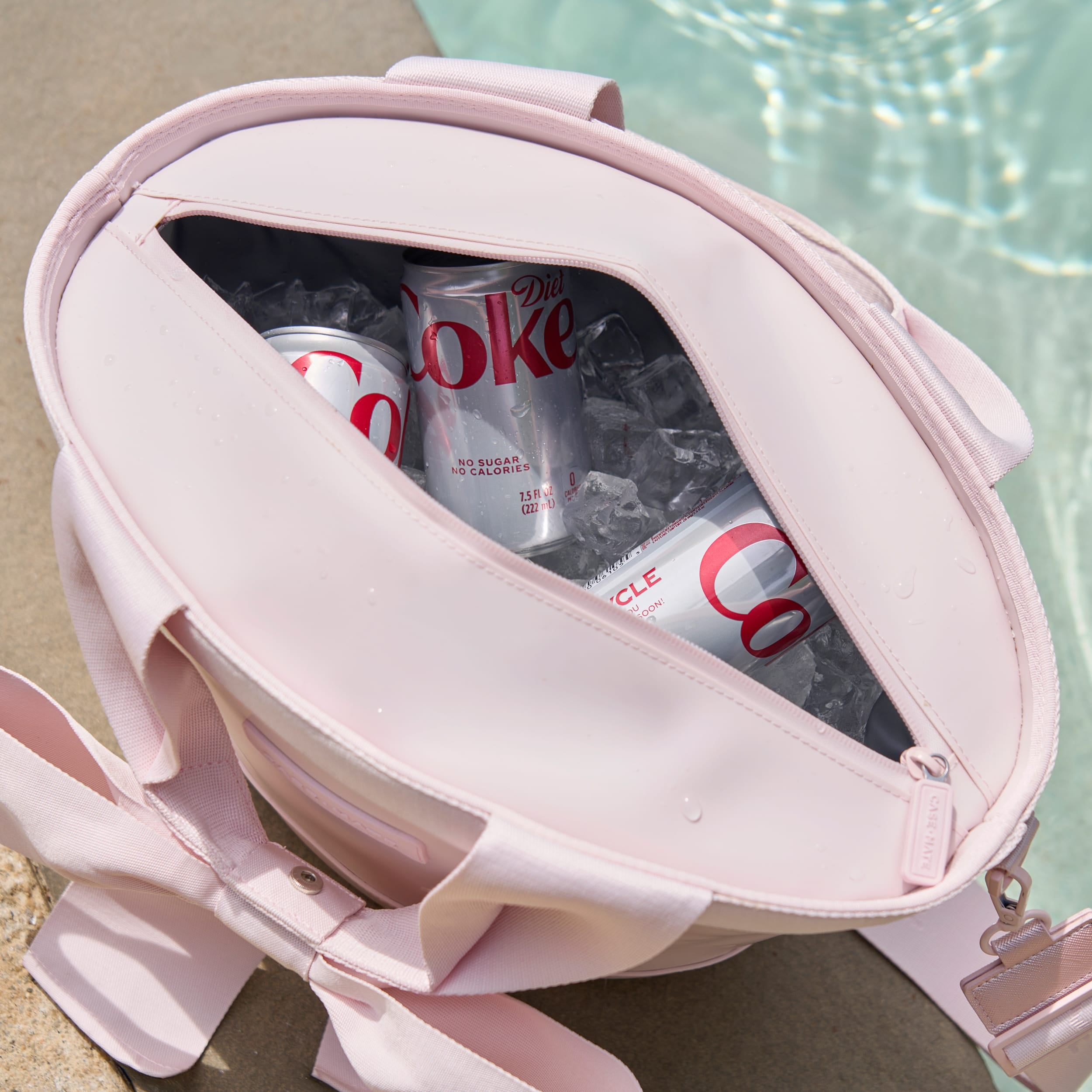 CASE-MATE Jelly Totes Jelly Cooler Tote sac isotherme 7 L Ballet Pink Bow et Tortoiseshell Bow isolé
