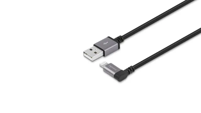 Moshi Cables and Adapters USB-A to Lightning Cable with 90-degree Connector câble Lightning 1,5 m noir