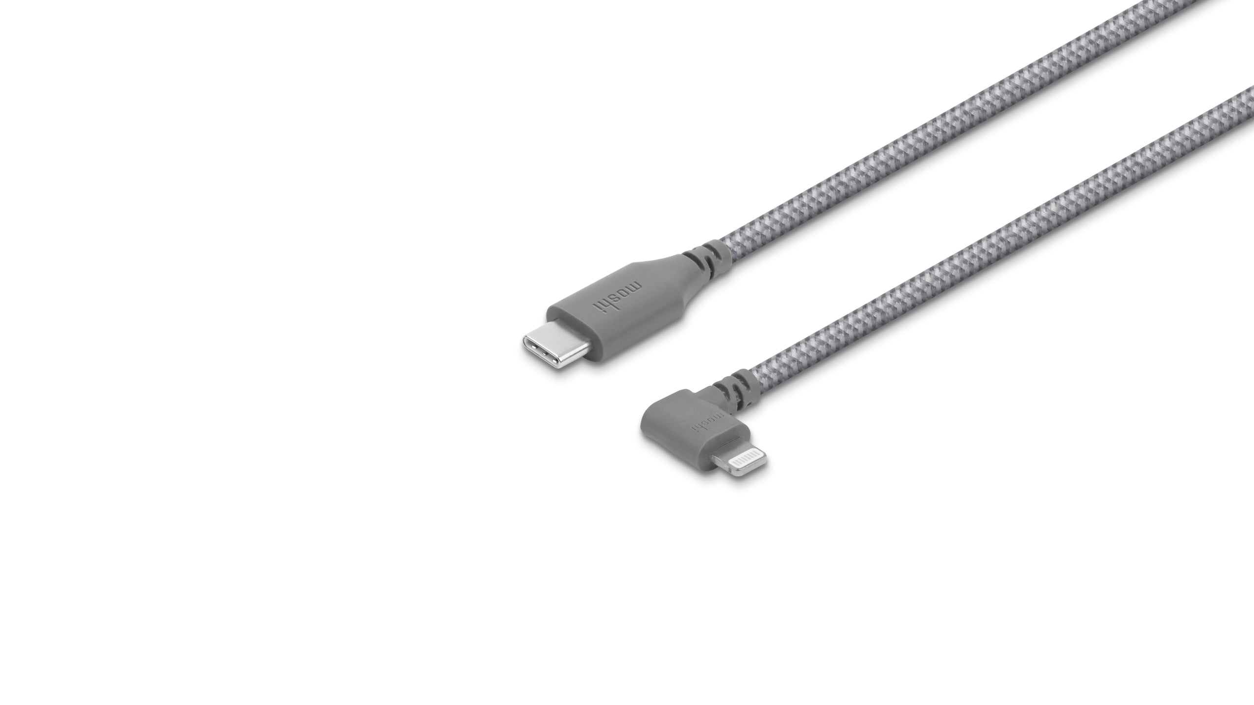 MOSHI Cables and Adapters Integra USB-C to Lightning Cable with 90-degree Cable câble 1,5 m gris certifié MFi