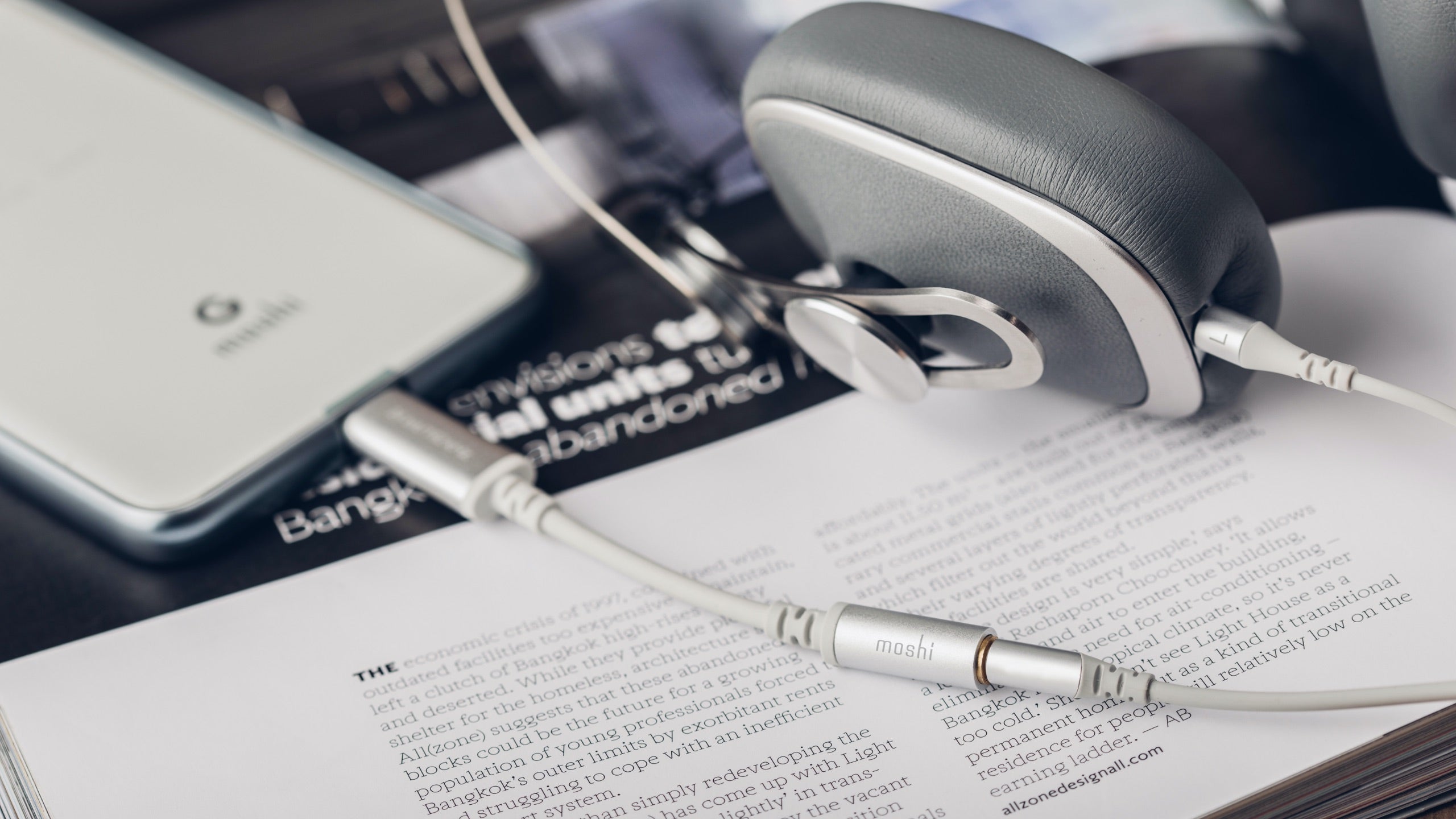 Moshi Cables and Adapters USB-C to 3.5 mm Digital Audio Adapter adaptateur audio argent
