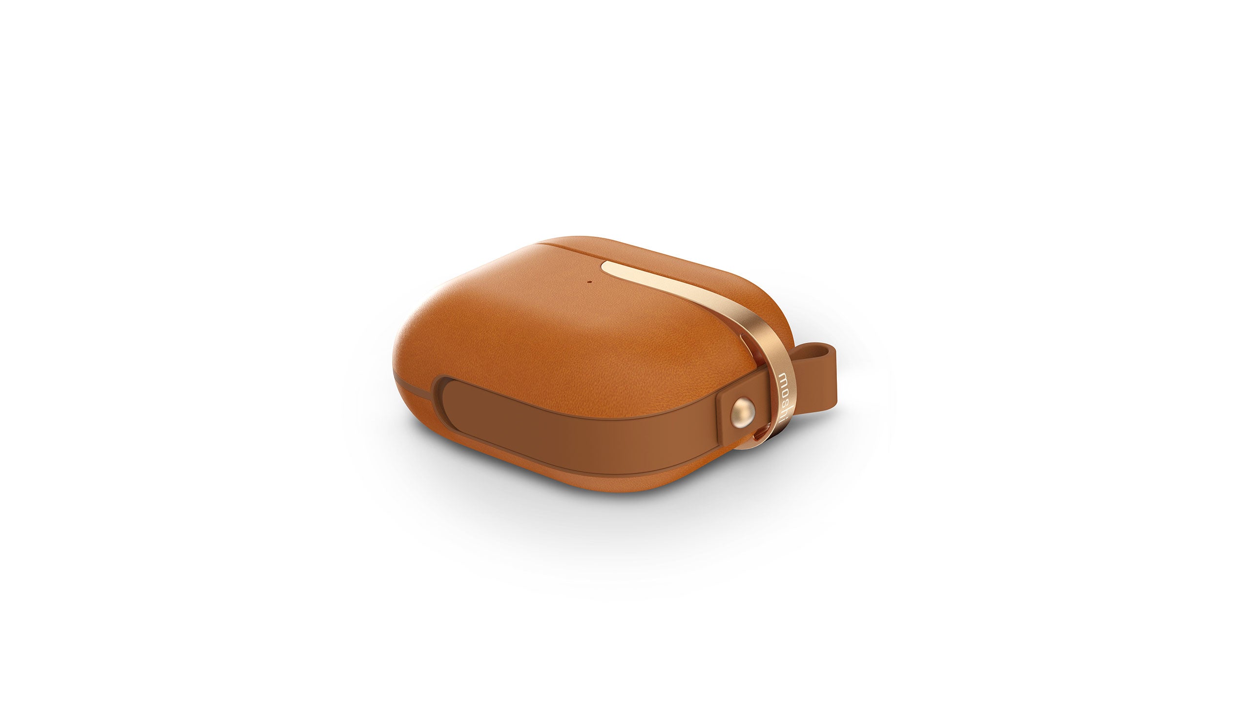 MOSHI Cases Pebbo Luxe étui AirPods 3 Charcoal Black cuir vegan