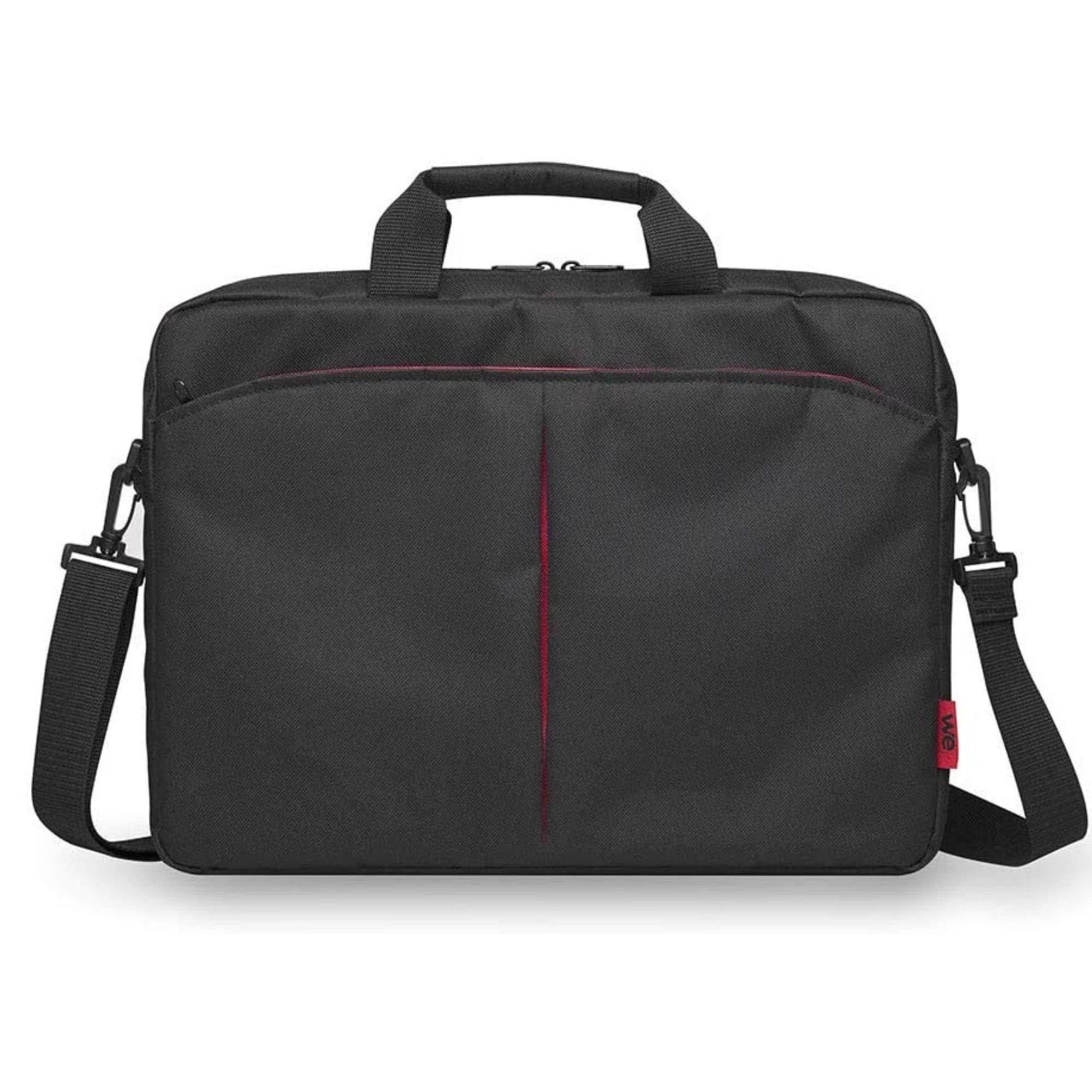 WE Informatique Classic sacoche ordinateur 14 pouces noir rouge rembourrée